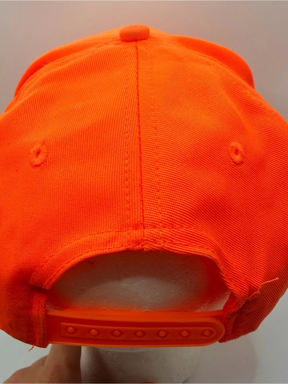 Vintage Whitetails Unlimited Hat Blaze Orange Hunting Safety Cap Adjustable
